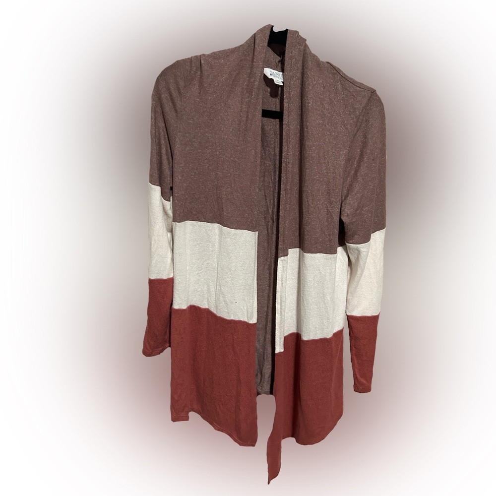 Color block cardigan L